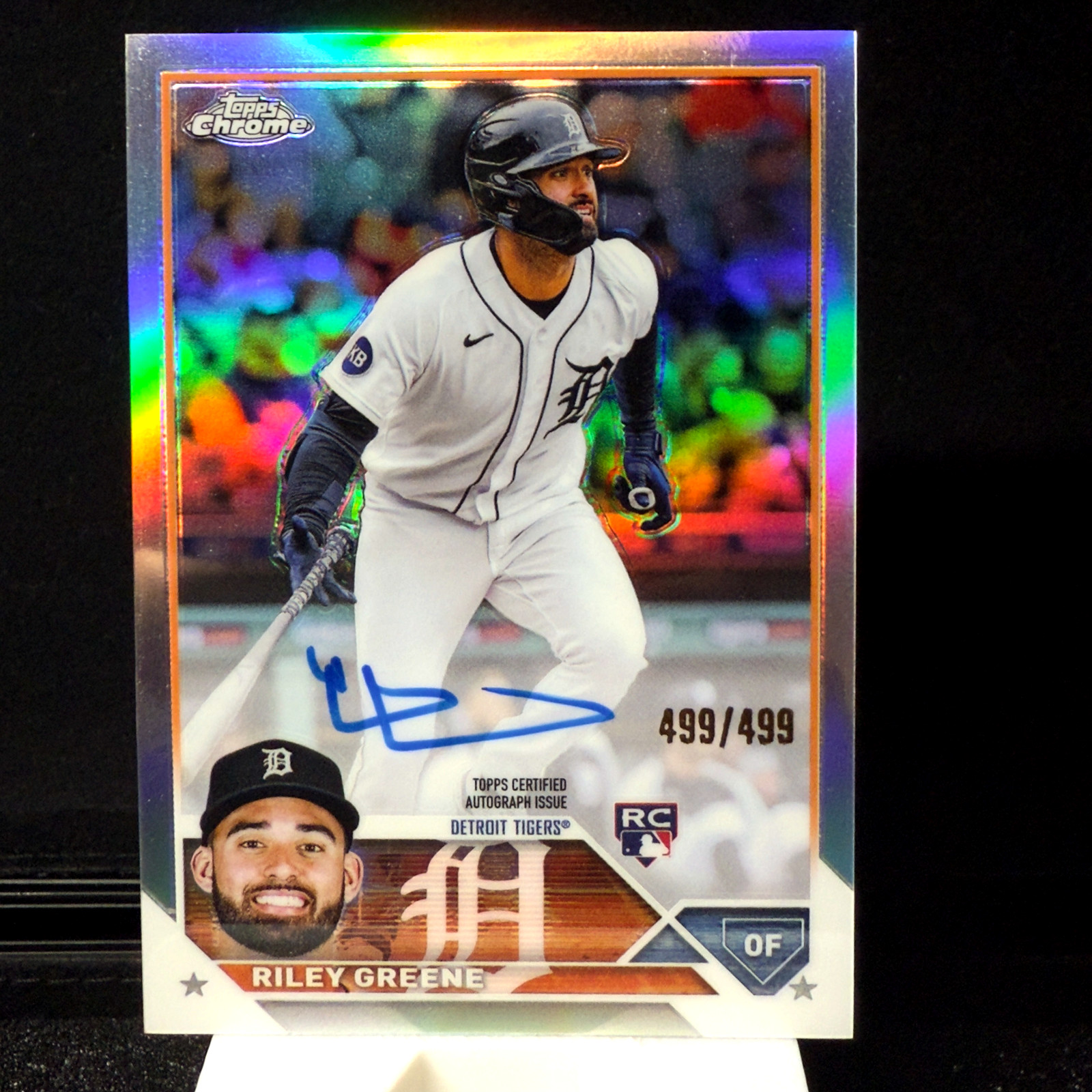 2023 Topps Chrome Riley Greene Rookie Autograph Refractor /499 RA-RG Auto RC LOP