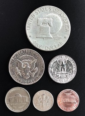 US Münzen Lot 70er-2015, Half Dollar, Quarter, Penny, Sammlerstück Vintage