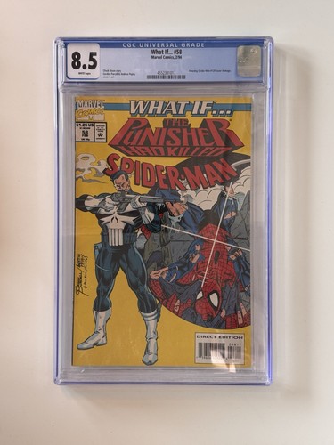 Marvel Comics What If...? #58 Direct Edition CGC 8.5 Punisher Spider-Man (1994) - Picture 1 of 2