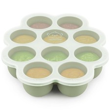 Silicone Food Freezer Trays W/ Lid 2oz x 10 Pods Baby Food Storage Containers
