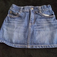 Gymboree Girls  Blue Denim Mini Skirt   Size 4, Adjustable Waist, 100 Cotton