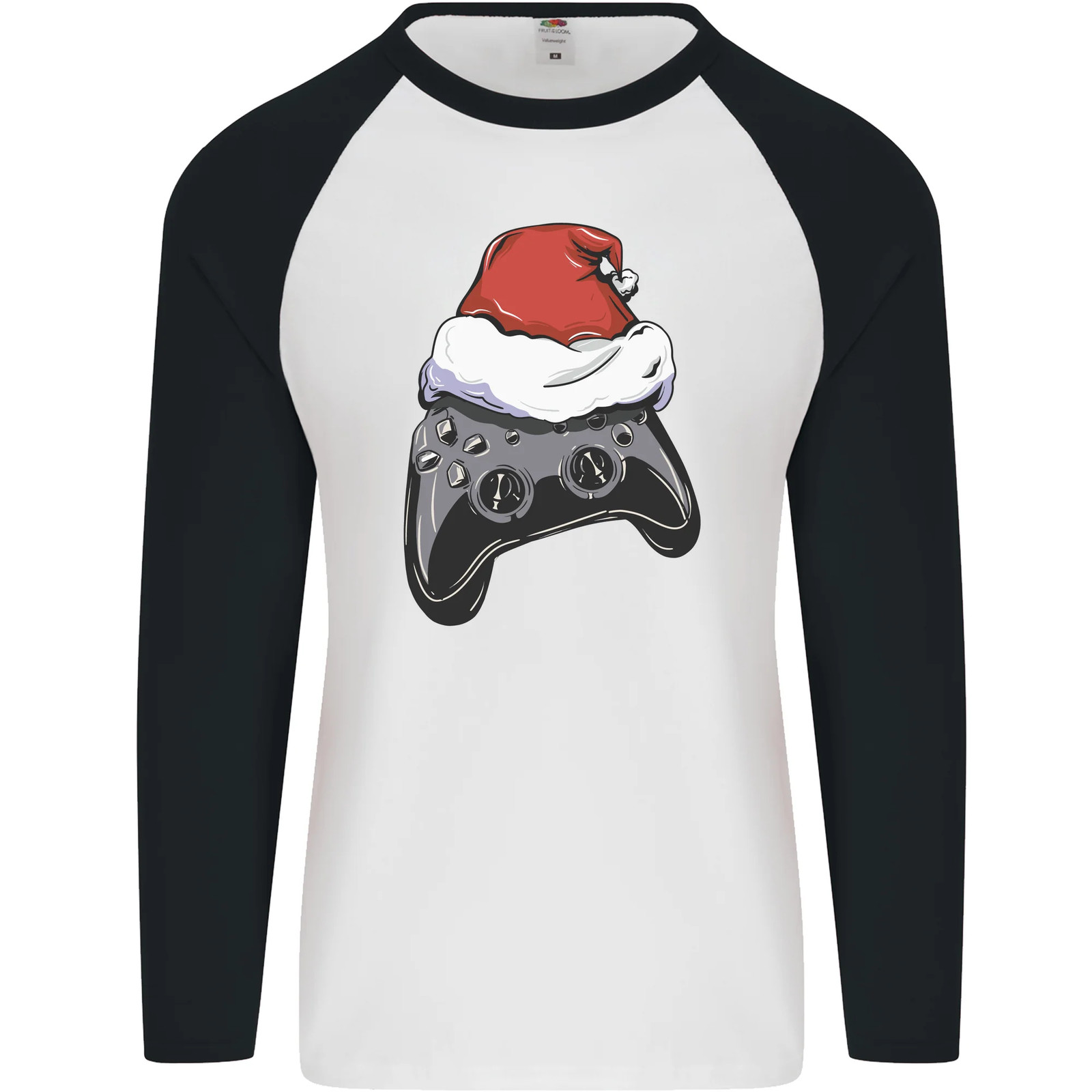 Christmas Video Game Controller Gaming Joypad Mens L/S Baseball T-Shirt