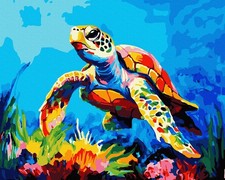Wandering Turtle DIY Paint by Numbers Kit for Adults and Kids 16x20 Inch Art