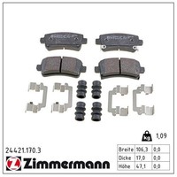 Zimmermann 24421.170.3 Bremsbelagsatz, Scheibenbremse