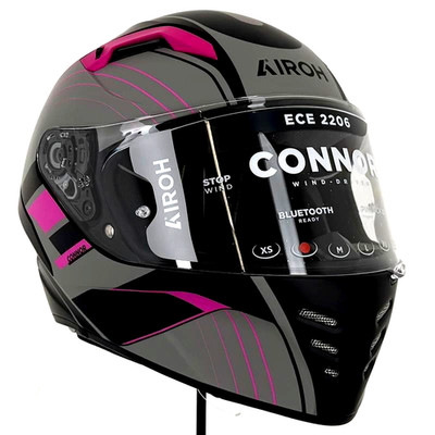 Airoh Connor Achieve pink/grau matt Integralhelm Road S Motorradhelm Ausstellungsstück