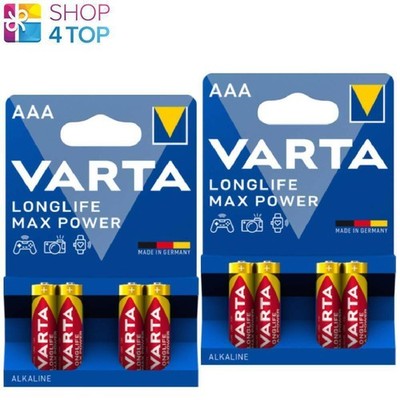 8x Varta Longlife Max Power AAA LR03 1,5V Alkaline Batterien MN2400