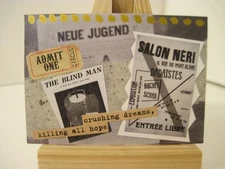 ACEO dada yada 5 Original Collage Art Mixed Media outsider naïve fluxus raw