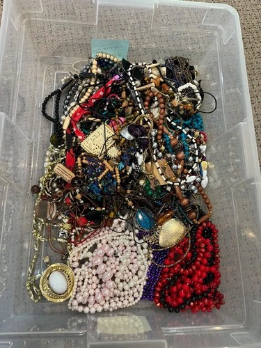 Huge Lot Vintage Costume Jewelry Necklaces 8lbs Estate Collection