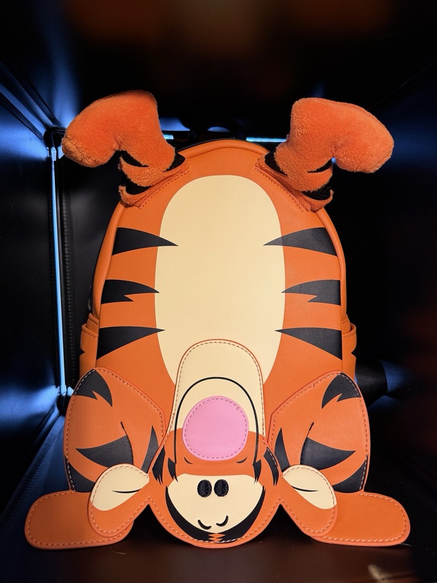 Disney Loungefly Winnie the Pooh Tigger Upside Down Orange Mini Backpack Loungefly Disney Tigger Cosplay Winnie the Pooh Upside Down  main image 3
