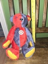 Steiff Animal 003530 Harlequin Teddy Bear. Excellent Condition