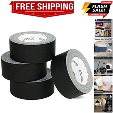 4-Pack Black Gaffers Tape 30 Yards x 2 Inch - Waterproof, No Residue, Non-Ref...