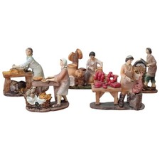 Personaggi Presepe Mestieri Artigianali 9 cm in Poliresina Dipinti a Mano
