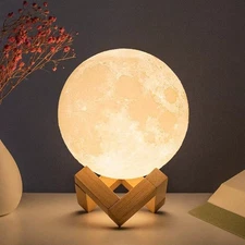 3D Printing Moon Galaxy Lamp Moonlight USB LED Night Light Touch Color Changing