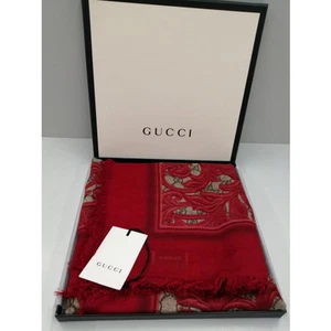 GUCCI Grand châle à franges arabesque 41553803G856 6479