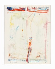 1977 William Sylvester Gamble Oil Painting Abstract Watercolor Mid Century Brush