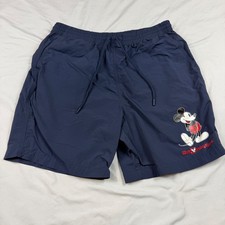 Disney Parks Walt Disney World Mickey Mouse Navy Blue Swim Trunks Mens Medium