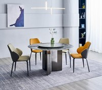 Grauer Rundtisch Esszimmertische KüChentisch LuxuriöSe Holztische Tisch