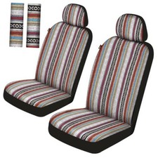 Baja Saddle Blanket Car Seat Covers 6PCS Front Set Red