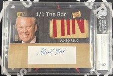 2019 The Bar Gerald Ford Pieces Of The Past Jumbo Relic Auto 1/1 BGS Auto/Mint 9
