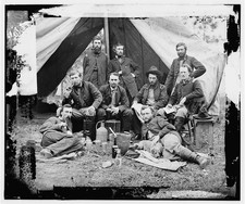 Photo:Peninsula Va George A Custer Fitz John Porter Staff 1862 Camp Tent