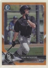 2018 Bowman Chrome Prospects Orange Refractor 9/25 Blake Rutherford #BCP140 s3g