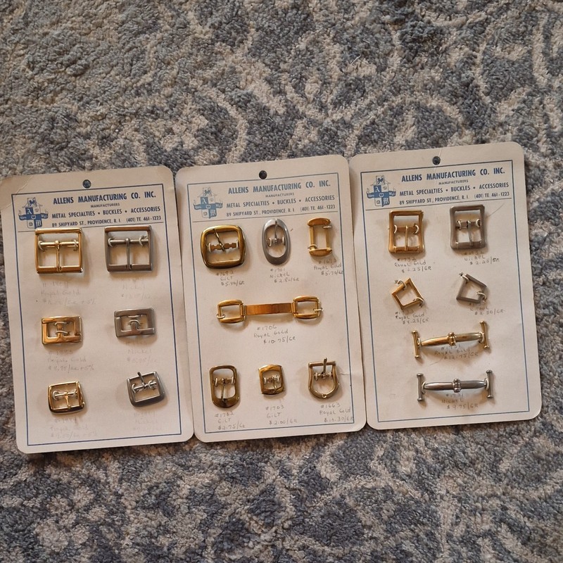 Allens Manufacturing Co. Inc. Metal Buckle Lot, Square/Rectangle