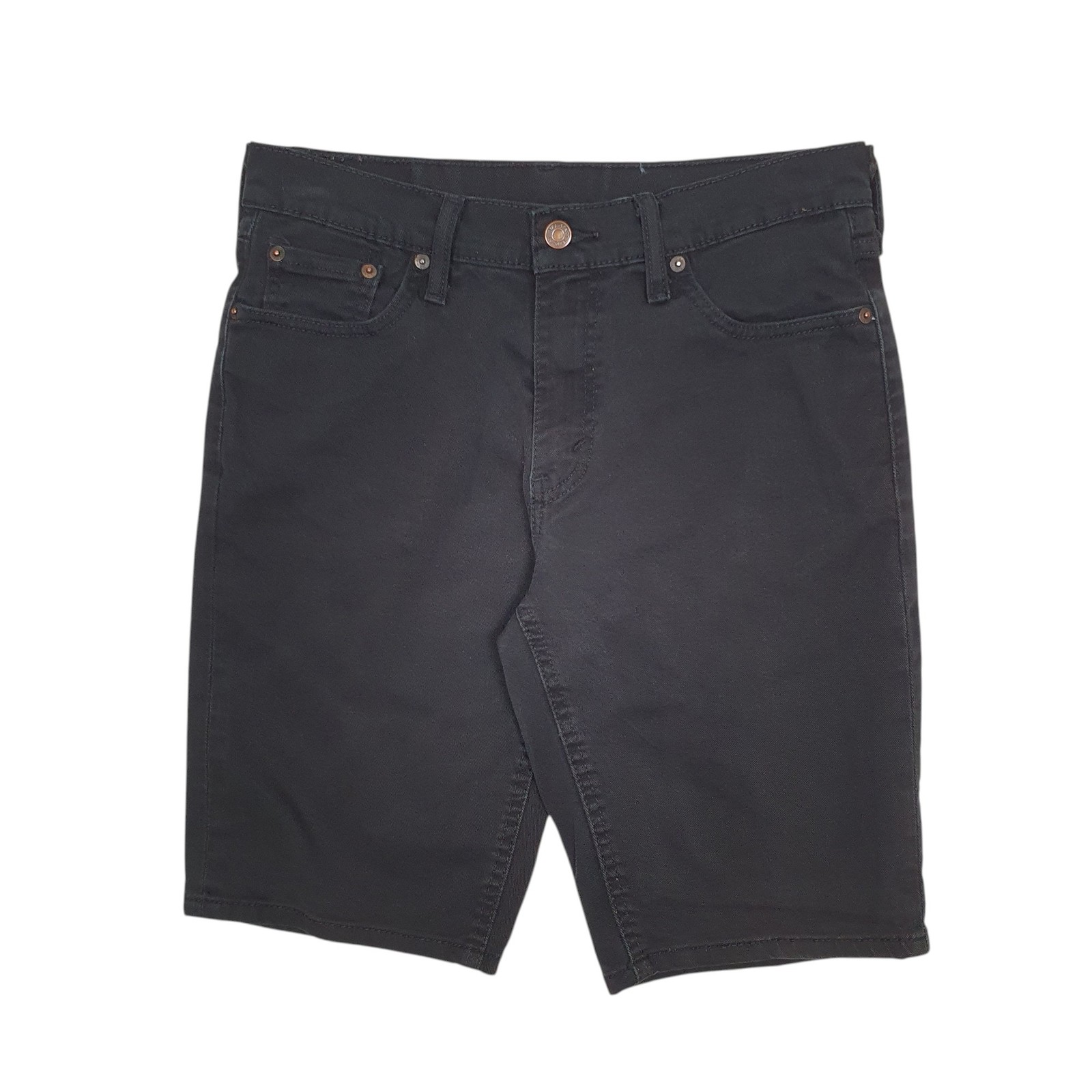 LEVIS 541 Stretch Black Denim Jeans Cotton Blend Shorts Mens W30