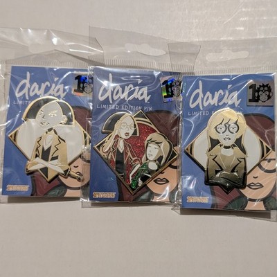 Daria & Jane Lane Limited Edition 3x Enamel Pins Set Official Collectible Badges