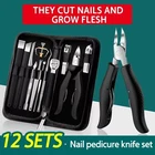 Professional Nail Tools Set Manicure Pedicure Grooming Kit Case Tool Kitchen
