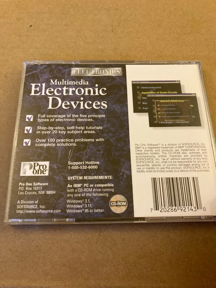 Dispositivos electrónicos multimedia de Pro One (CD-ROM) Win 3,1/95 de colección Foto 2 de 4