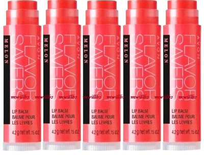 Avon Flavor Savers LIP BALMS in MELON  X5 Chapsticks ~NEW/SEALED~ FAST FREE SHIP