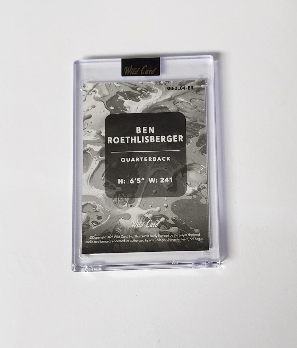2025 WILD CARD SPLAT 1/1 BEN ROETHLISBERGER PITTSBURGH STEELERS | eBay