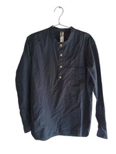 MARGARET HOWELL MHL. Cotton Band Collar Shirt Black Size M Japanese Minimal