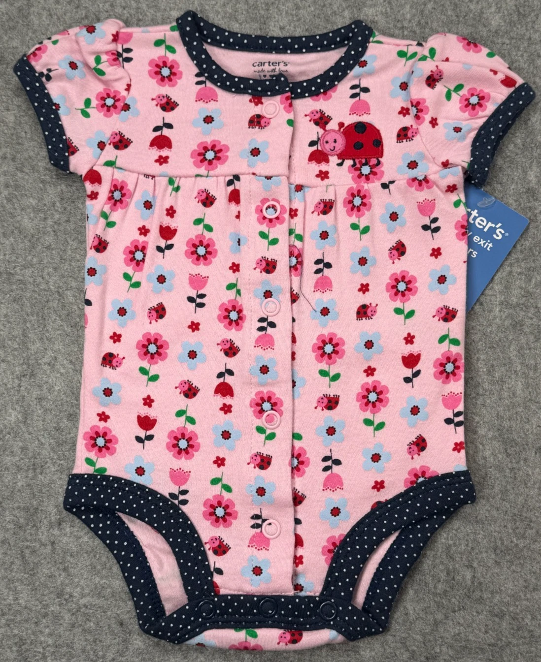 Baby Girl Clothes New Carter's Vintage Newborn Ladybug Romper Outfit