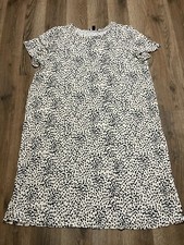 Express Dress, Women's Size Large, Cream Black, Polka Dots, Shirt Dress