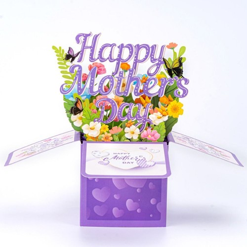 Creative Mother's Day Gift Greeting Card Flowers Pop Up Card Seasonal Decor - Picture 5 of 12
