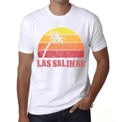 Herren Grafik T-Shirt Palme Strand Sonnenuntergang in Las Salinas   Palm, Beach,