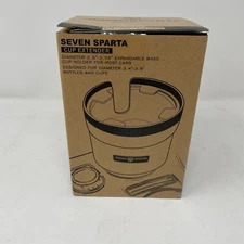 Seven Sparta Car Cup Holder Extender Adjustable Extender Cup Holder , Black