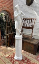 Giuseppe Baldacci Large Plaster Sculpture Goddess with Pedestal