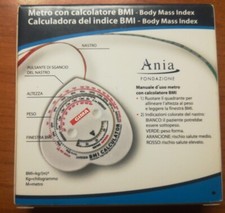 METRO A NASTRO CON CALCOLATORE DI BMI - GADGET PUBBLICITARIO DA COLLEZIONE ANIA