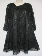 JJs House Women's 3/4 Sleeve V Neck Black Lace Short Cocktail Prom Dress +A-23