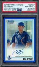 2010 Bowman Chrome #BCP117 Wil Myers Blue Refractor Auto PSA 8.5/10
