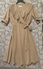 Yomi Vintage Wrapp Dress Brown Free Size Fits Like Med-Large