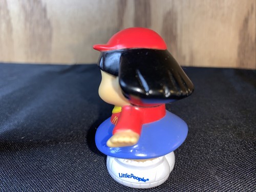 Little People Set McDonalds Girl With Drink 2003 & Boy Fish Shirt 2016 Mattel - Picture 4 of 12