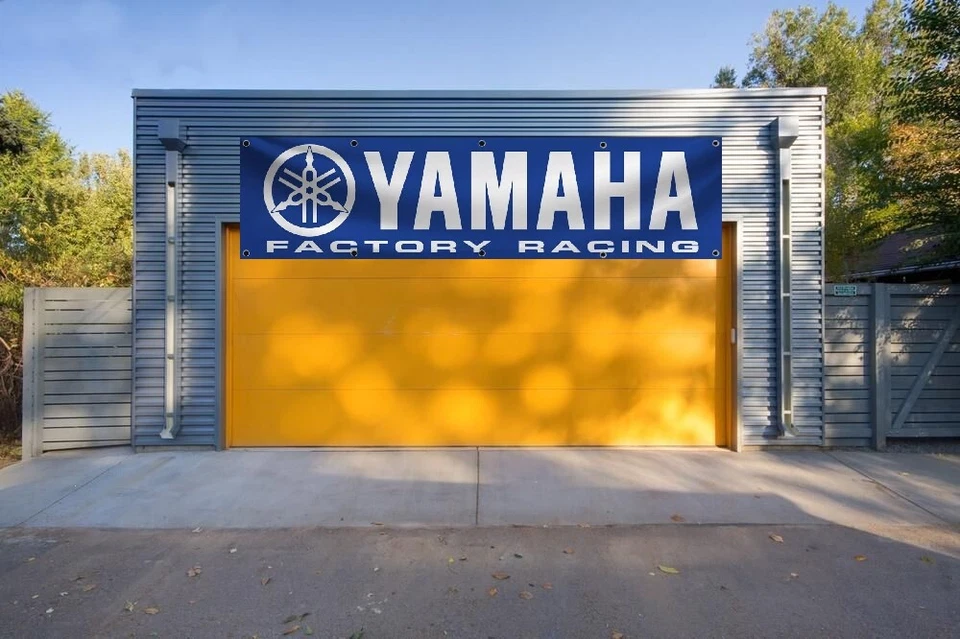 Yamaha Motorcycle 2x8 FT Banner Racing Motocross Flag for Workshop Man Cave Wall - image 2 of 2