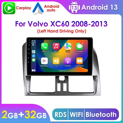 Android 13.0 Carplay Car Stereo Radio Multimedia GPS Navi For Volvo XC60 2008-13