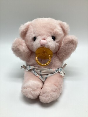Dakin Vintage 1992 Pink Cuddles Teddy Bear Goo Goo Diaper