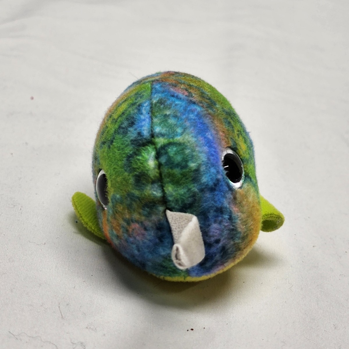 TY Beanie Babies Boos Nori Fish Blue Green Narwhal No Ear Tag