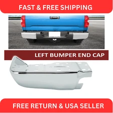 Left Bumper End Cap For Toyota Tundra 2014-2021 Rear Extension Chrome Steel