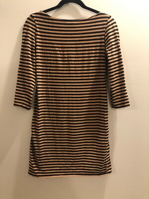 Womens Brown and black winter long sleeve dress